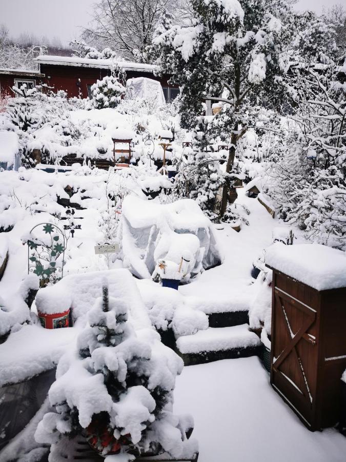 Ferienhaus mit riesen Garten, drei Terrassen, toller Aussicht am Waldrand, auch als Monteur-Wohnung Hemer Exterior foto